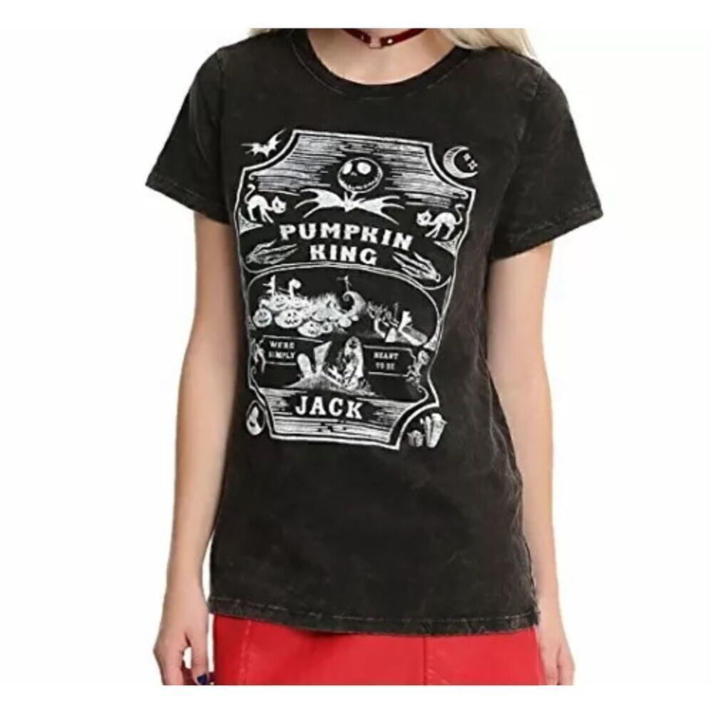 Nightmare Before Christmas The Pumpkin King Spirit Board Juniors T-Shirt large
